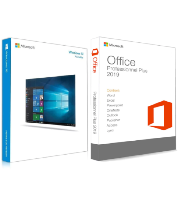 Microsoft Office 2019 Pro Plus + Windows 10 Famille