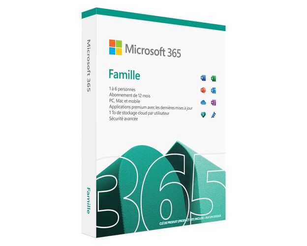 Microsoft 365 Famille - PC ou Mac jusqu’à 6 utilisateurs